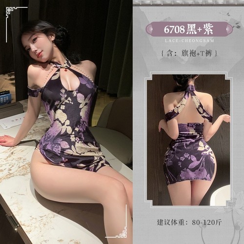 Sexy lace cheongsam fishnet - sexy,